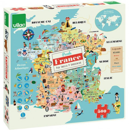 Puzzle carte de france pour les enfants